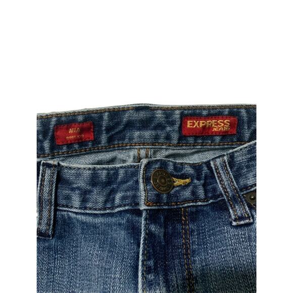 Express Mia Boot Cut Leg Jeans Women's Size 6R Blue Low Rise Stretch Denim - Picture 5 of 9